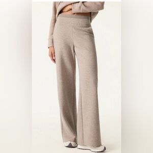 🆕OGL Taupe FuzzLuxe Double Waistband Straight Leg Pants with Pockets XL🆕